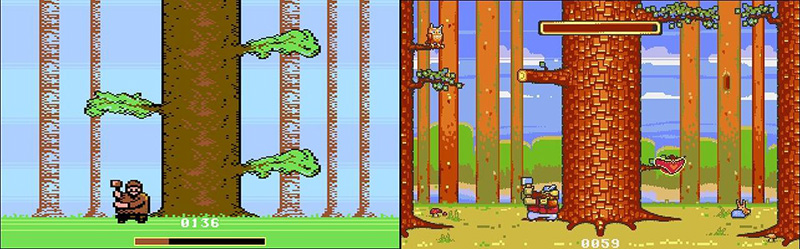 Lumberjack Reloaded C64 vs Amiga