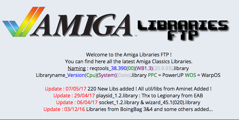 Amiga Libraries FTP
