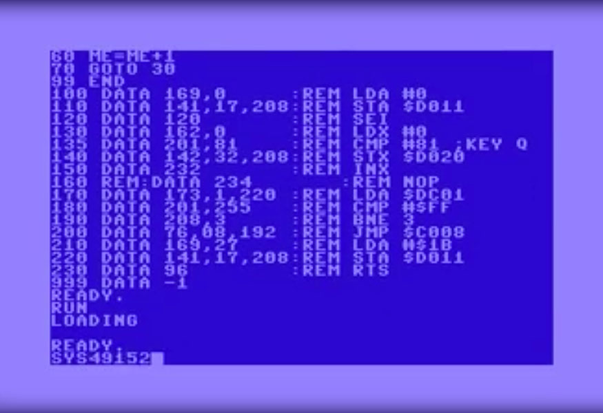 Tutoriel Commodore 64 Assembleur