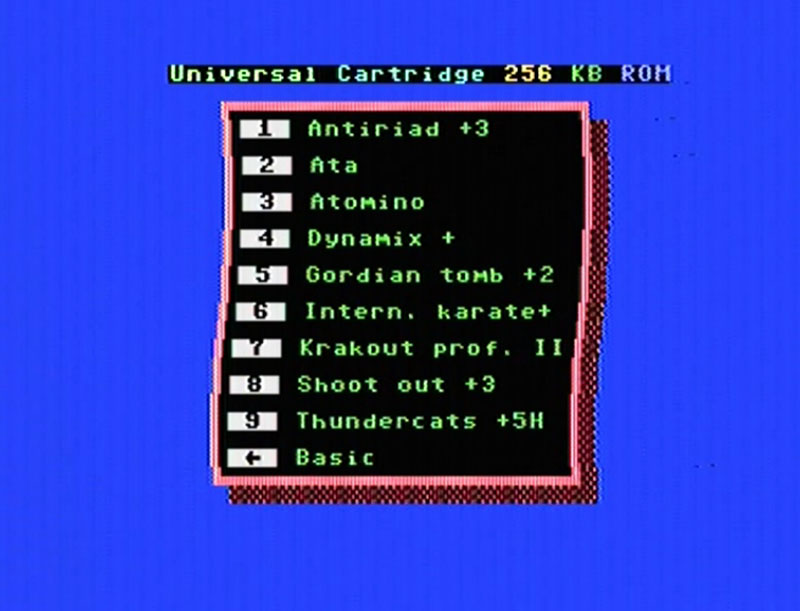 Universal Cartridge Menu Commodore64