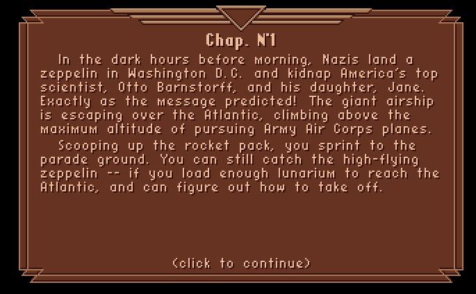 Test de traduction du 1er écran de Rocket Ranger