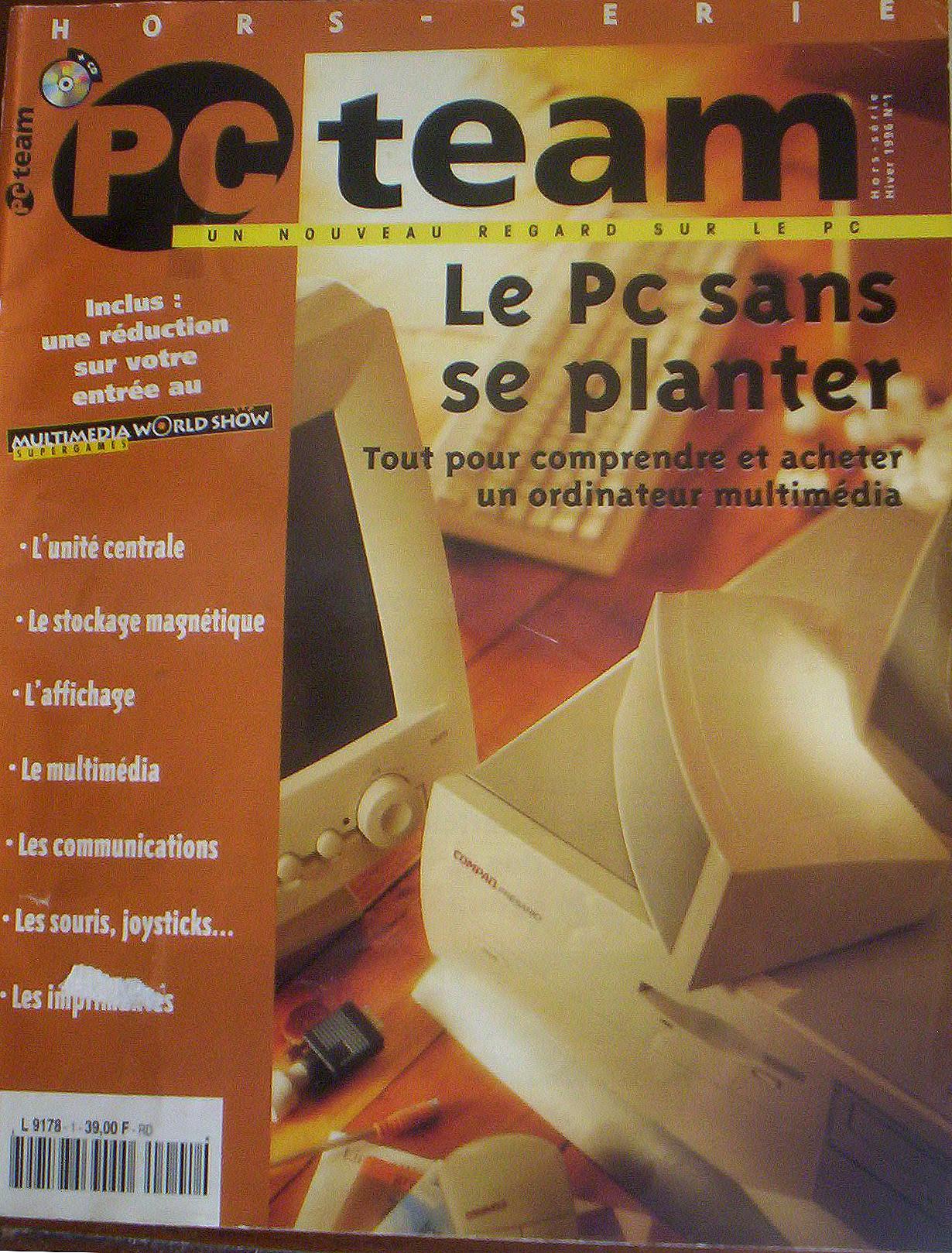 PC Team HS N°1, couverture (été 1996)