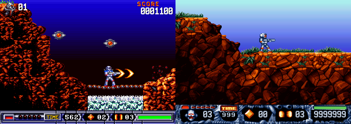 Turrican II vs Turrican II AGA (1)