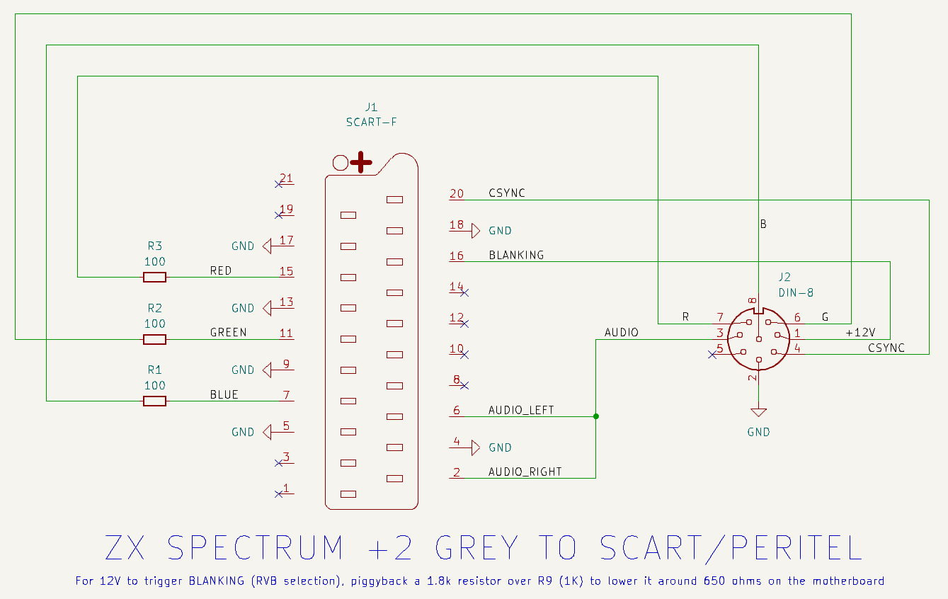 ZX SPECTRUM +2 cordon PERITEL